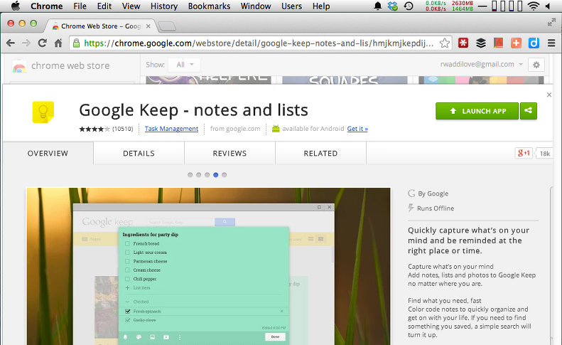 is there a mac app for google keep?